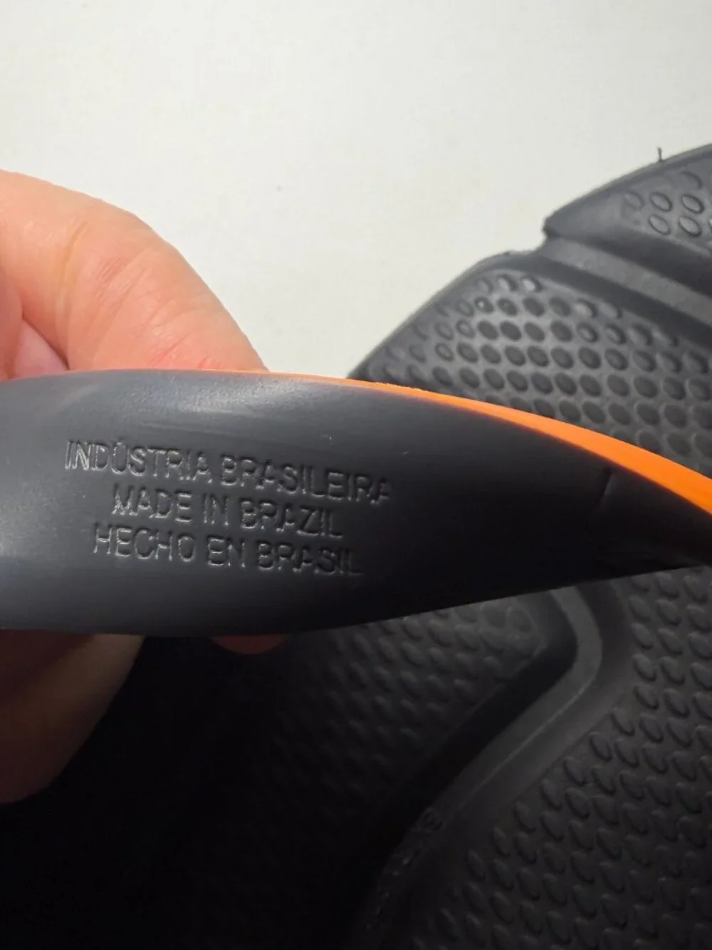 Havaianas Power 2.0 Sandals Mens 12.5M/13M Black Orange Xtra Soft Rubber Sole